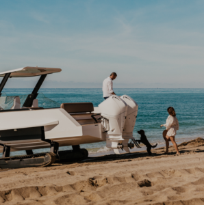 Commuter sur la plage