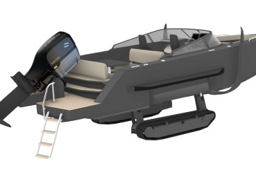 Electric amphibious boat